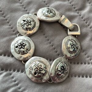 Silver-toned Sand Dollar Bracelet